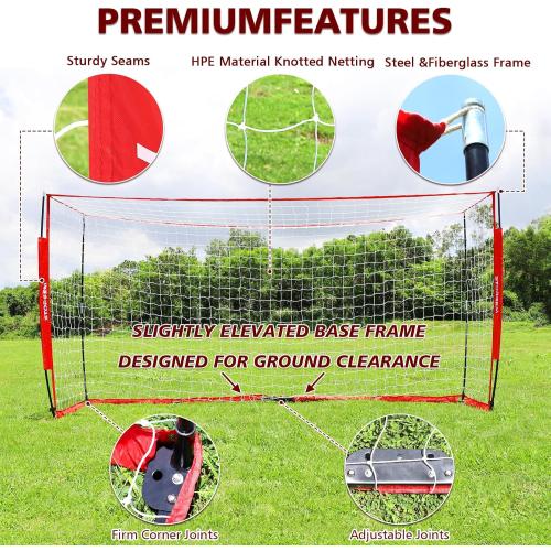 Storgem Soccer Goal,Soccer Net,Soccer Goals for Backyard,with Bow Frame,Collapsible Metal Base and 15 Training Cones