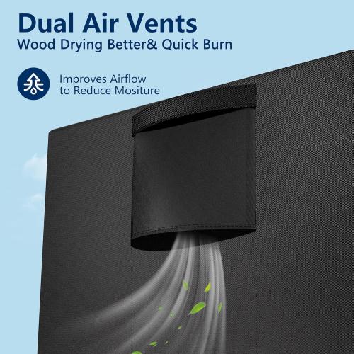 4ft Amagabeli  Firewood Log Rack with Cover Outdoor Heavy Duty Firewood Rack With Weather Resistant 600D Oxford Fabric Cover Indoor Outdoor Wood Racks for Fire Wood Holder