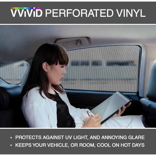 VViViD One-Way Perforated Vinyl Privacy Window Film Adhesive Glass Wrap Roll (3ft x 54 inches)