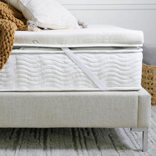 Saatva Graphite Memory Foam Mattress Topper | 3 Memory Foam Layer, Enhanced Comfort and Cooling, Queen