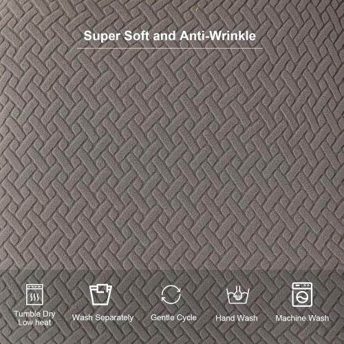 Genina Seat Covers for Dining Room Chair Seat Slipcovers Kitchen Chair Covers (Gray, 4 Pcs)