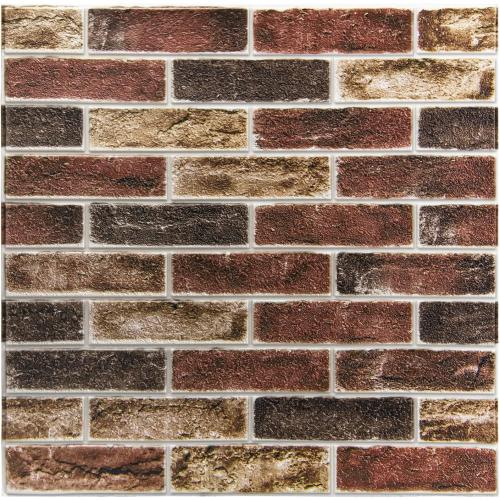 Art3d 20-Pack Size 105 Sq.Ft Faux Brick 3D Wall Panels Peel and Stick in Red Brown, Self Adhesive Waterproof Foam Wallpaper for Bedroom, Bathroom, Kitchen