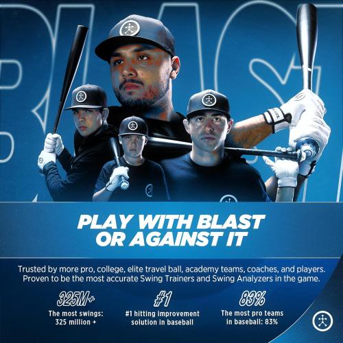 Blast Motion Baseball Swing Analyzer - Improve Your Swing at Every Level - Batting Trainer - Real-time Feedback, Swing Metrics, Video Capture Highlights, Track Performance (GEN3 Sensor)