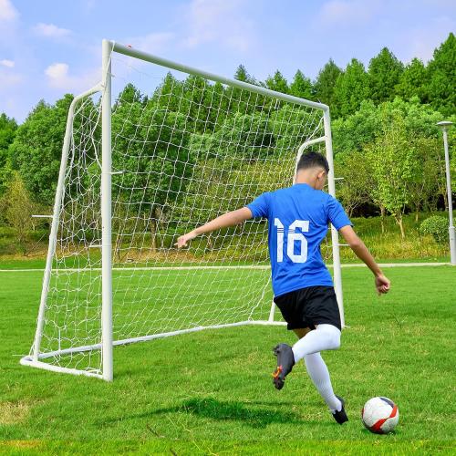 Soccer Goal 12×6, 8×6 and 6×4 FT Soccer Goals for Backyard, 2Diameter Steel Soccer Goal for Kids and Adults Large soccer goal Powder Coated Galvanized Steel Post With Soccer Target Net for Training