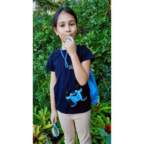 Adventure Kidz - Outdoor Exploration Kit, Children’s Toy Binoculars, Torch, Compass, Whistle, Magnifying Glass, Backpack. Great Kids Gift Set for Camping, Hiking, Educational and Pretend Play.