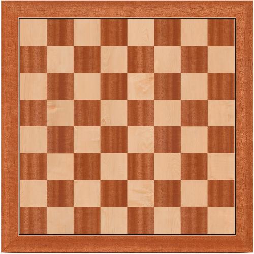 A&A 21.25 Professional Wooden Tournament Chess Board/Mahogany & Maple Inlaid / 2.25 Squares w/o Notation