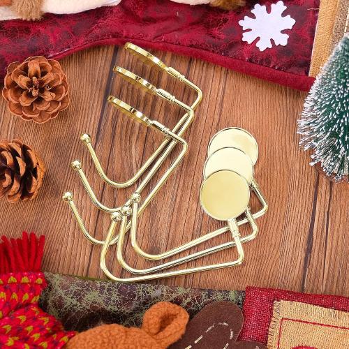 Christmas Stocking Holders for Mantle, Upgrade Non-Slip Christmas Safety Stocking Holder Mantle Hooks Hanger Grip for Party Decoration(Gold-4P)