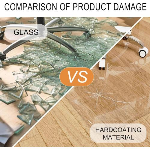 Beveled Edge Office Chair Mat for Carpet or Hardwood Floor Crystal Clear, 36 x 48 for a Smooth Glide and Easy Roll On/Off, Heavy Duty and Non-Slip Floor Ultimate Clear Chair Mat Set of 2