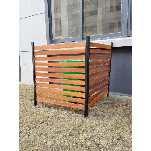 50 in H* 38 in W * 2 Panels of Pine Wood Privacy Screen,Trash Can Fence,Wood Fence Panel,and Air Conditioning Outdoor Units Decorate The Courtyard (Wooden)