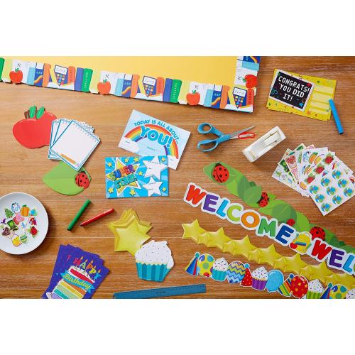 Eureka Apple Paper Cut-Out Classroom Decorations for Teachers, 36 Pieces