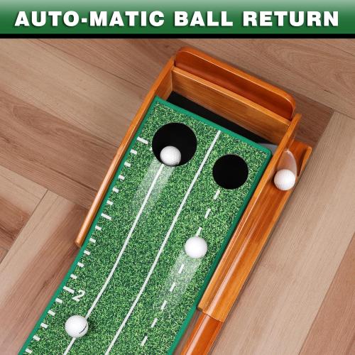 CHAMPKEY Premium Golf Putting Green Indoor with 3 Golf Putting Gates - Improves Putting Accuracy and Skill Levels Golf Putting Mat - Ideal for Indoor and Outdoor Training