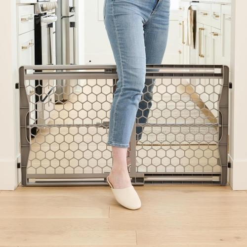 Regalo Safety 28-42 Extra Wide Expandable Baby Gate for Doorways & Bottom of Stairs, Pressure Mounted Safety Gate for Babies, Toddlers & Pets, Tested & Safe for 30 Years, American Designed and Owned