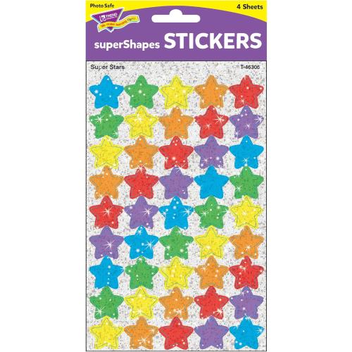 TREND enterprises, Inc. Super Stars superShapes Stickers-Sparkle, 180 ct, T-46306