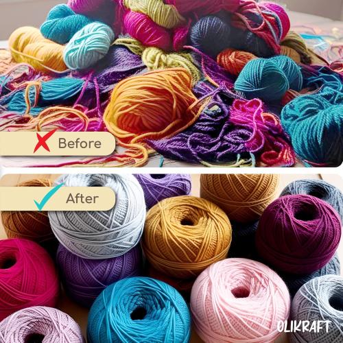 Olikraft Large Yarn Winder Large Capacity 10-16 oz - Hand Operated Metal Jumbo Yarn Winder - Durable Crochet Tools & Accessories