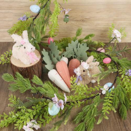 DR.DUDU 6 FT Lighted Easter Garland, Easter Decorations for Home, Egg Garland Spring Fireplace Mantel Decor, Indoor & Outdoor Holiday Parties Display