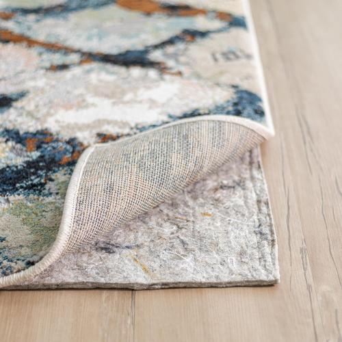 Mohawk Home 2' x 4' Non Slip Rug Pad Gripper 3/8 Thick Dual Surface Felt   Rubber Gripper - Safe for All Floors