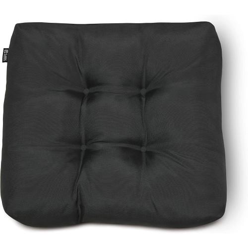 Set of 2 Classic Accessories Water-Resistant Square Patio Seat Cushions, 19 x 19 x 5 Inch, 2 Pack, Black, Outdoor Seat Cushions
