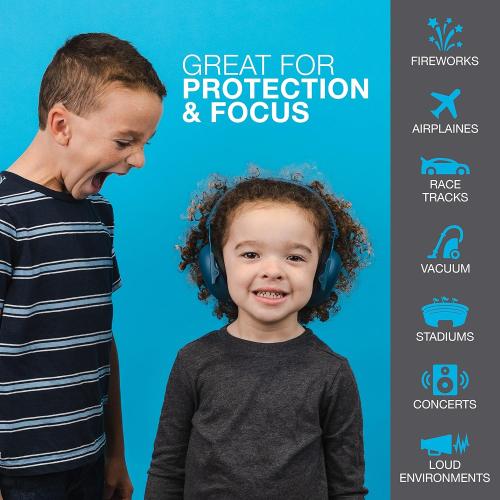 JLab JBuddies Protect Earmuffs, Adjustable Headband for Infants to Teens, Hearing Protection