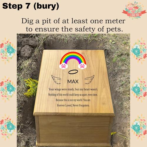 Handmade Pet Casket Pine Wood Coffin for Dogs,Cats|Pet Memorial Burial Box,Wooden Box（Inside 15.7 L x 9.1 W x 6.3 H Pink X-Small