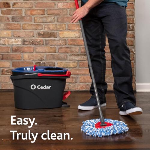 Missing the mop stick. O-Cedar RinseClean Spin Mop & Bucket System   2 Extra Mop Heads| Clean with Clean Water | Removes 99% of Bacteria
