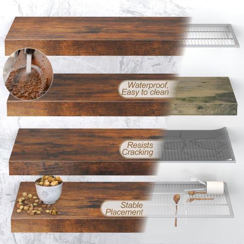 MyLifeUNIT Wire Shelf Covers, 4 PCS Wood Wire Rack Covers for Pantry, Closet, Laundry Room (35.8 W x 16 D)