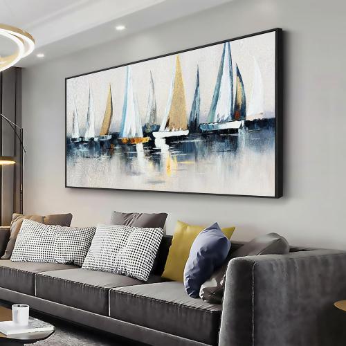 Canvas Wall Art Abstract Wall Decor Sailboat Picture Framed Artwork Modern Aesthetic Suitable for Living Room Bedroom and Office Home Wall Decor 20x40