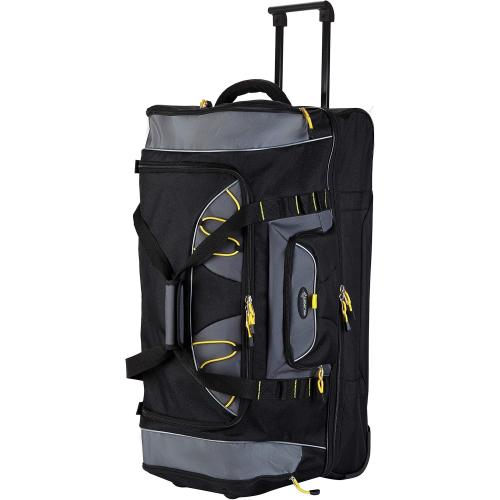 TPRC Sierra Madre II Upright Rolling Duffel Bag, Black/Gray, 36-Inch