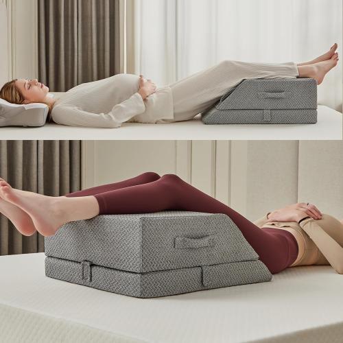 Leg Elevation Wedge Pillow for Sleeping, Adjustable Both Leg Pillow, Sciatica Back Knee Hip Ankles Pain Relief, Leg Pillows for Blood Circulation, for Sleeping, Injury, Rest,Reading,Surgery