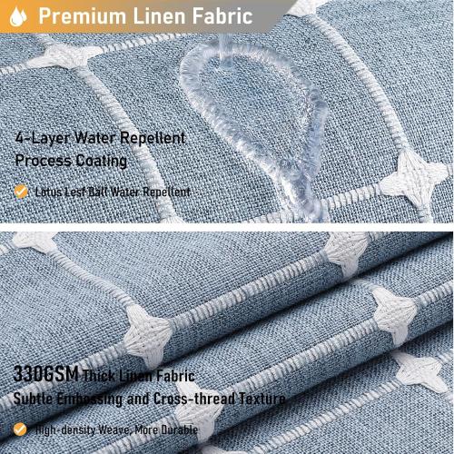 Size 72x96 Color Blue BTTN Extra Long Shower Curtain - 72x96 Inch Long Boho Chic Linen Fabric Heavy Duty Shower Curtain Set with Hooks, Tall Bohemian Farmhouse Shabby Chic Tassel Cloth Shower Curtains for Bathroom - Blue