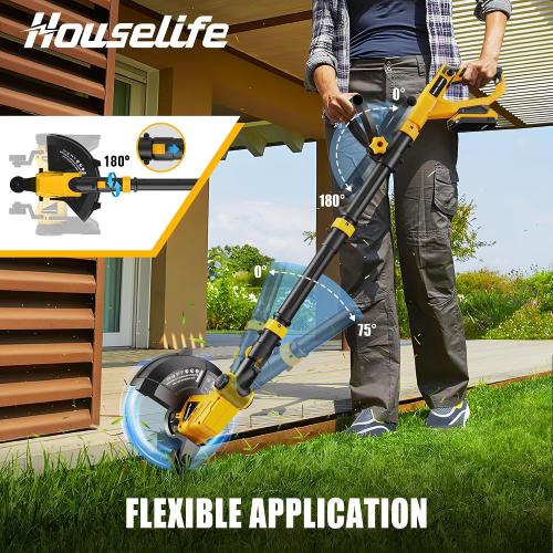 Cordless Weed Trimmer and Leaf Blower Combo Compatible with Dewalt 20V Max Battery(Battery Not Included), 12 Inch Weed Eater/String Trimmer with Auto-Feed, Lightweight Leaf Blower Cordless
