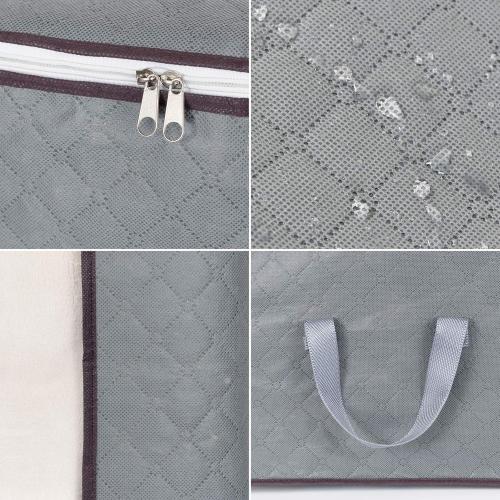 combocube 3Pcs Zippered Storage Bag for Closet King Comforter, pillow, quilt, bedding, Clothes, Blanket Organizers with Large Clear Window & Carry Handles Space Saver