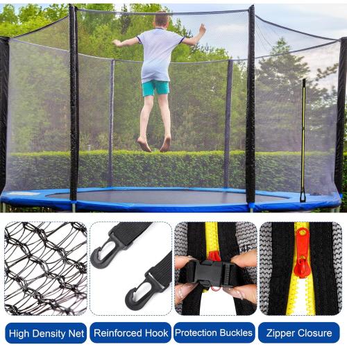 Aodaer Trampoline Net Replacement with Sprinkler 14Ft Safety Enclosure Net Weather Resistant Round Frame Trampoline Net for Round Frame Trampoline