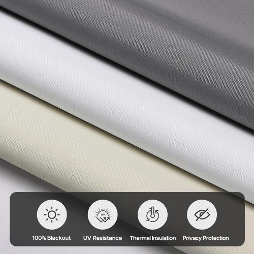 LazBlinds No Drill Blinds for Indoor Windows, Blackout Roller Shades, Cordless Window Blackout Blinds, Thermal Insulated Fabric UV Protection for Home and Office, 35 W x 72 H, White