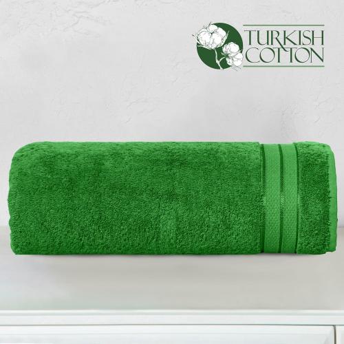 Elegant Comfort Three Line Popcorn Towel Set for Bathroom 35 x 70 inches, Premium Hotel Quality 1-PACK Jumbo Towels, 100% Turkish Cotton,Soft and Durable, Quick Dry and Highly Absorbent, Emerald Green