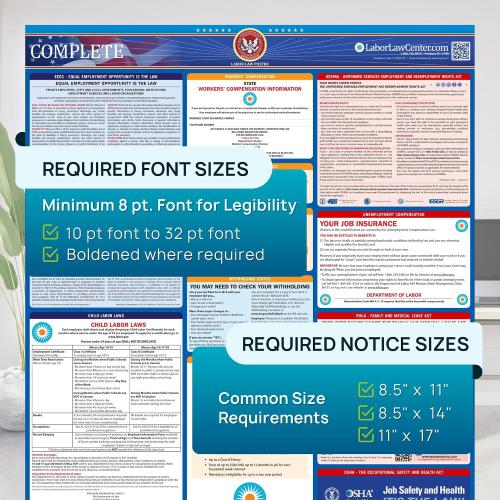 Labor Law Posters Texas 2026, English, Spanish, State Federal Notices | 26 x 39.5, Federal Workplace Notices With OSHA, EEOC, FMLA, Minimum Wage, HR Office, Worksite, Employee Posting Details