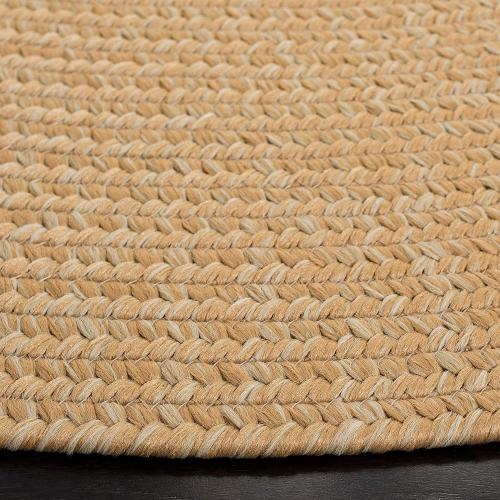 SAFAVIEH Washable Rug Outdoor Braided Collection - 5' Round, Beige & Tan, Handmade & Reversible, Non-Shedding & Easy to Clean, Ideal for Patio, Backyard, Mudroom (BRD315D)