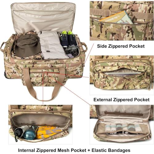 Mountain Land 120L Duffle Bag for Men and Women Large Luggage Bag with Wheels Travel Suitcase