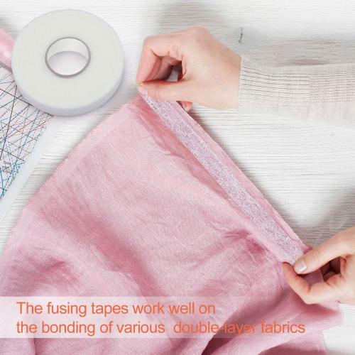 Boao 100 Yards Iron on Hemming Double Sided Fabric Tapes, 1/2 Inches