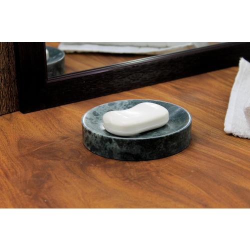 Natural Marble Stone Soap Dish Soap Holder Bath Accessories for Bathroom, Tub or Wash Basin Accessory (Green)