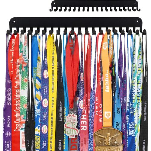 Medal Holder Display Hanger Trophy Shelf - Sturdy Wall Mount Medals Trophys Easy to Install-Race Sports Medal Holder Display Hanger for Gymnastic,Soccer,Runner,Wrest,Football,Basketball white ?