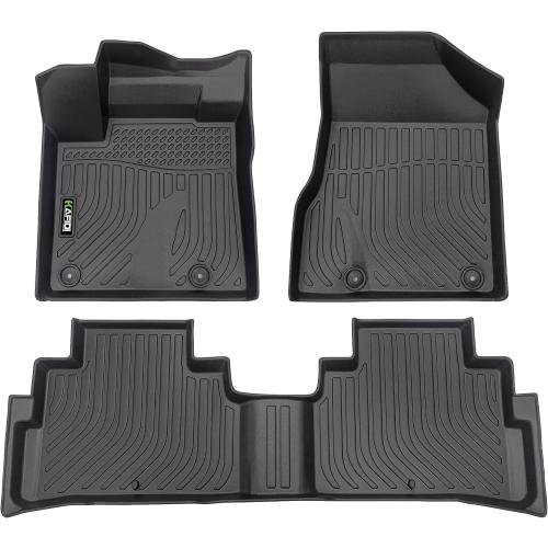 Floor Mats Custom for Nissan Murano 2024 2023 2022 2021 2020 2019 2018 2017.5 All Weather Protection TPE Heavy Duty Non-Slip Automotive Floor Liners Fits Front& 2nd Row Set Accessories, Black