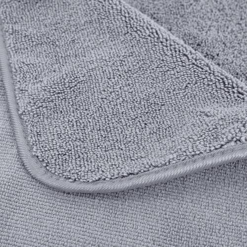 POLYTE Oversize, 60 x 30 in., Quick Dry Lint Free Microfiber Bath Towel Set, 6 Piece (Gray) (total of 18)