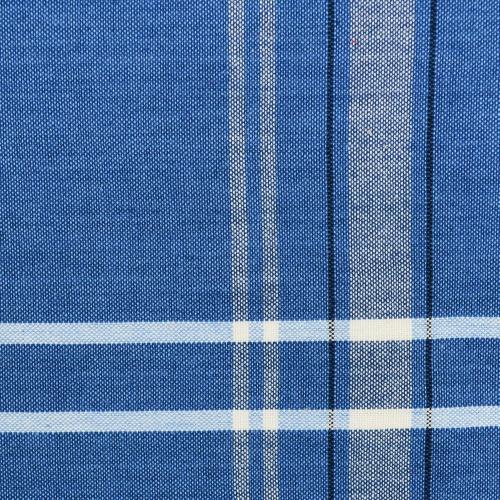 DII French Stripe Tabletop Collection Farmhouse Style Dining Table Linen Napkin Set, 20x20, Blue Chambray, 6 Piece