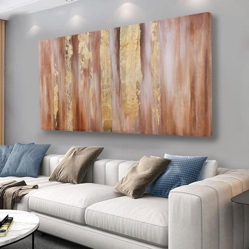 Yuaxker Abstract Wall Art Large Modern Framed Art Personalized Canvas Painting Brown and Gold Grey Wall Decoe for Living Room Bedroom Dining Room Office Artwork (See the pictures for the size)