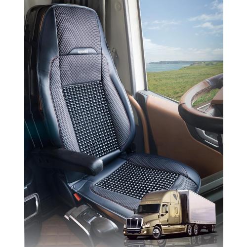 Semi Truck Beaded Seat Covers, Cooling Car Seat Cushion for Back Support, Anti-Sweat Seat Covers for Trucks, Universal Fit for Volvo, Kenworth, Freightliner, Improved Comfort & Durability