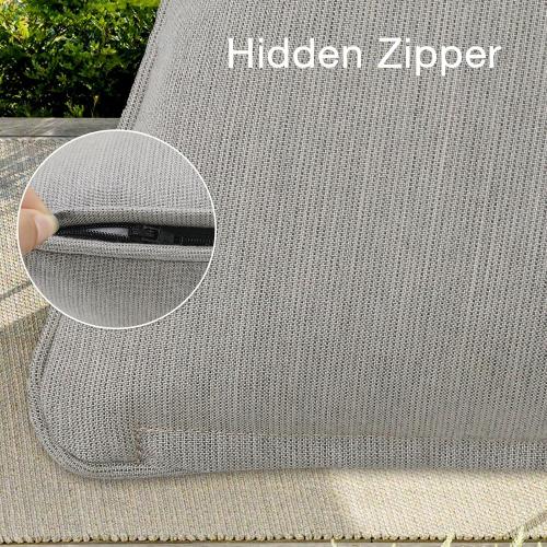 WHITE Sunbrella Decorative Outdoor Water Repellent Throw Pillows with Inserts, Set of 4, 20 x12 Pillows for Patio, Backyard, Bed, Couch, and Patio Furniture, Specrtum Pebble