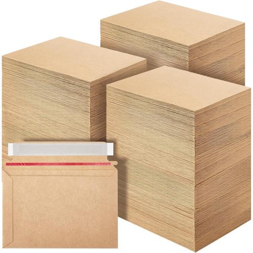 Size 6.5 x 4.5 Color brown 300 Pcs 6.5 x 4.5 Inch Rigid Mailers Cardboard Envelopes Photo Vinyl Records Document Mailers Cardboard Shipping Envelopes for Cd, Photos, Document(Brown)