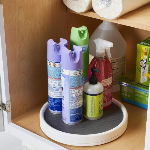 2 pack....Copco Pro Non-Skid Pantry Cabinet Lazy Susan Turntable, 12-Inch, Charcoal
