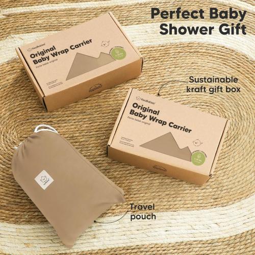 KeaBabies Baby Wrap Carrier - All in 1 Original Baby Carrier Newborn to Toddler Sling, Easy to Wear, Hands Free Bonding, Lightweight, Breathable Infant Wraps (Warm Hearth)