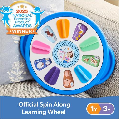 Ms. Rachel Official Spin Along Learning Wheel with 3 Learning Play Modes, Educational Toys & Toddler Toys for Girls & Boys Ages 1-3